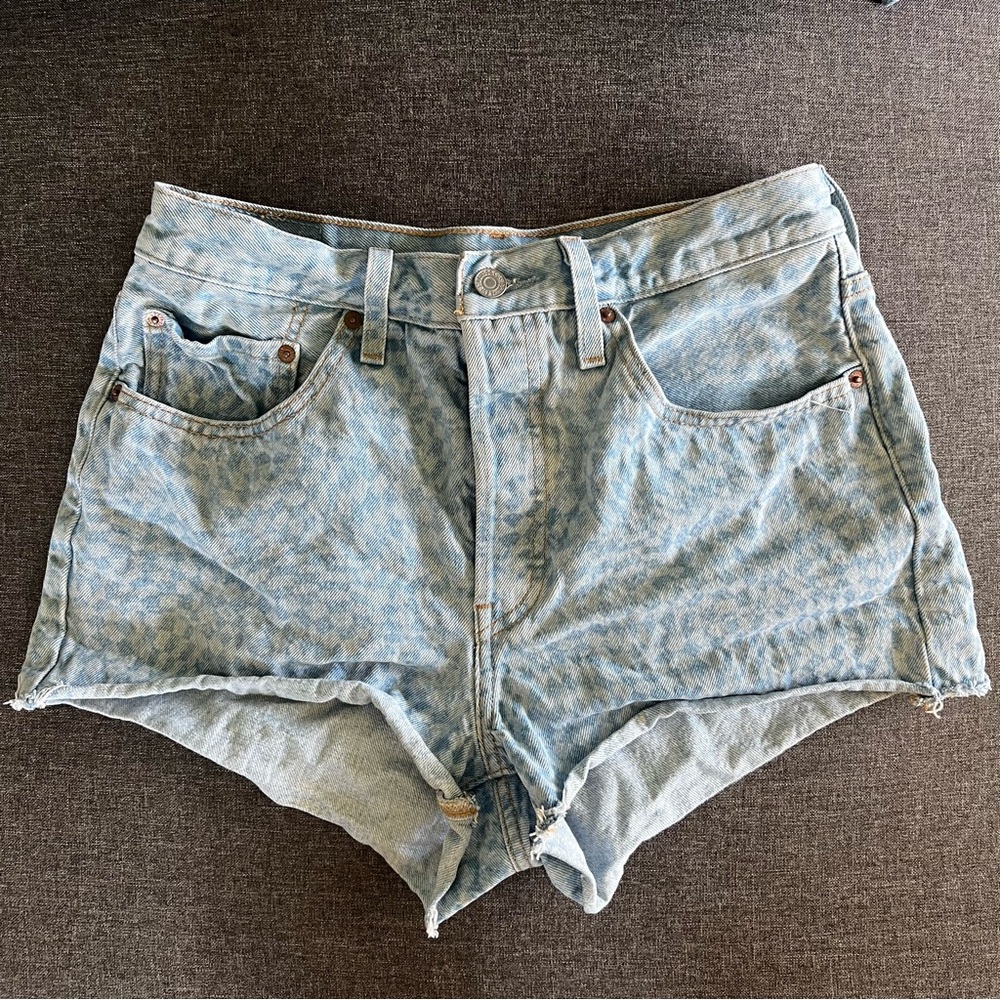 LEVIS Women’s 501 Button Fly Cotton High-Rise Denim Shorts